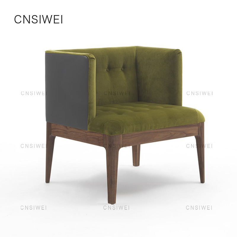 cnsiwei创意沙发椅服装店会客洽谈家具组合实木单人布艺电脑椅CH1
