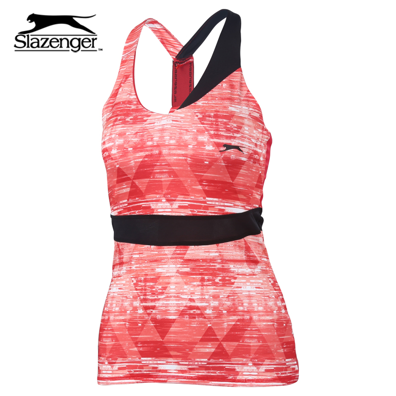 Slazenger/史莱辛格夏季新款网球运动服女款低领肩带背针织衫背心
