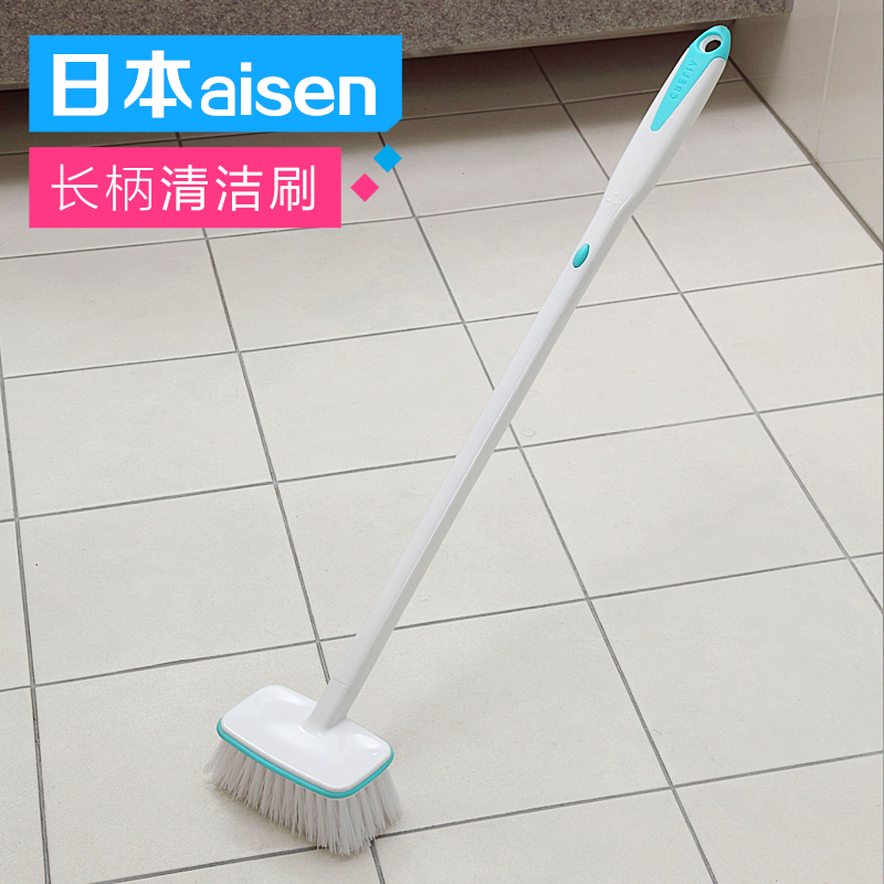 日本AISEN浴室清洁刷长柄 多功能浴缸刷 3用毛刷地板瓷砖缝隙刷子