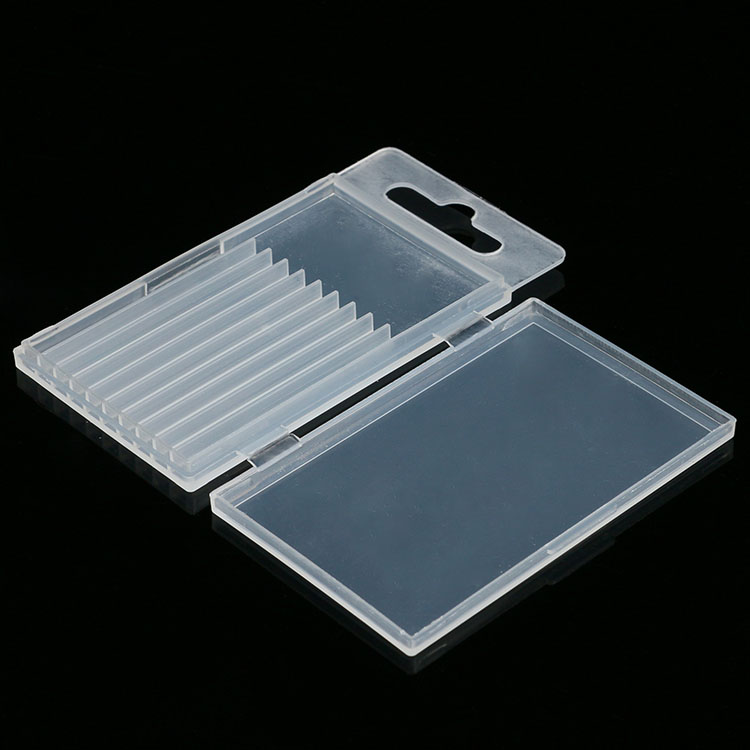 10格 透明塑料零件盒 塑料包装盒 钻头盒子 塑料盒 8*4*0.9cm