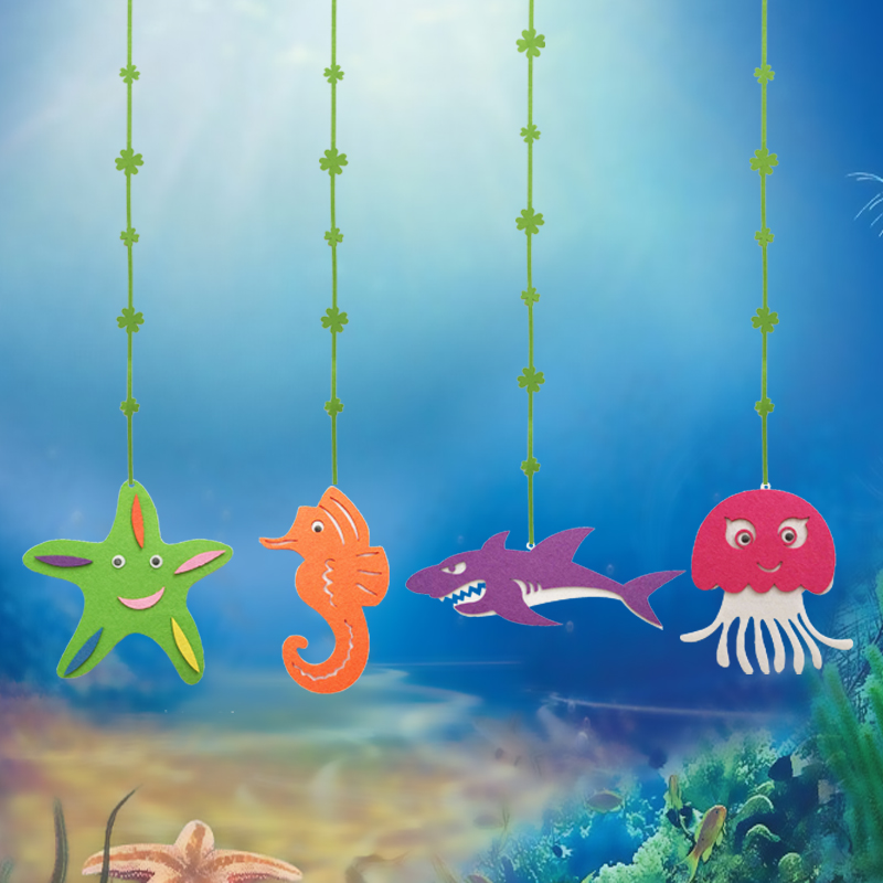 幼儿园吊饰儿童房教室商场店铺天花板空中装饰品海洋动物挂饰