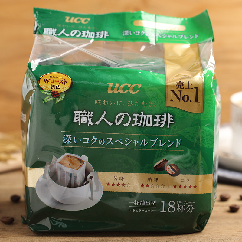 日本进口UCC优希西职人咖啡浓郁型滤挂滴漏式挂耳咖啡126g 3369