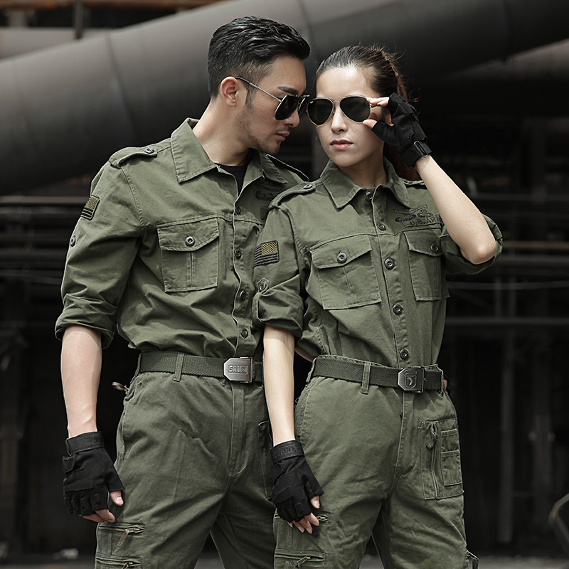 户外空降师套装特种兵迷彩服野战服作训服军绿多袋军装男女工作服