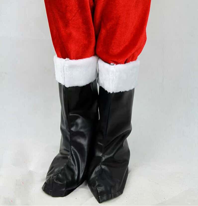 圣诞老人装扮 圣诞老人靴子 靴套  儿童成人
