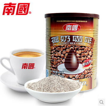 2罐起包邮 海南特产 南国椰奶咖啡粉450克  醇香型 口味纯正 浓厚