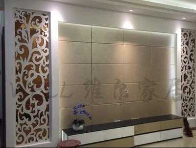 维尔雕花板 硬PVC木塑镂空花格 餐厅客厅电视背景墙 隔断屏风防水