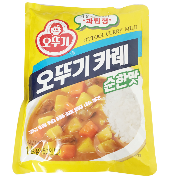 包邮韩国进口不倒翁咖喱粉1kg原味奥士基mild curry整箱10袋325元