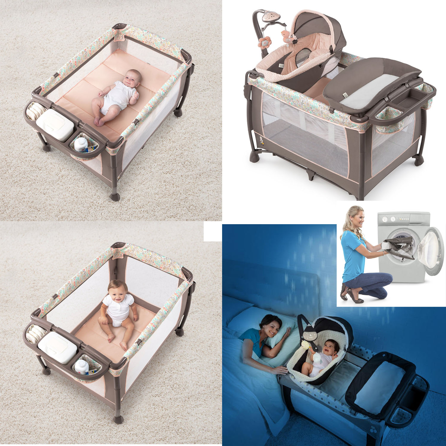 美国婴儿床可折叠游戏床便携式bb床欧式宝宝床摇篮床拼接床包邮