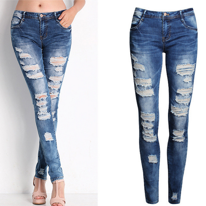 EBAY Fashion jeans woman ripped jeans for women牛仔裤