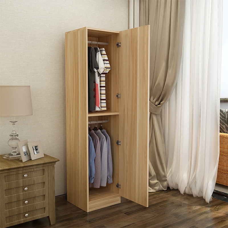 衣柜实木单门简约现代经济型木质板式单人柜子单开门衣柜衣橱