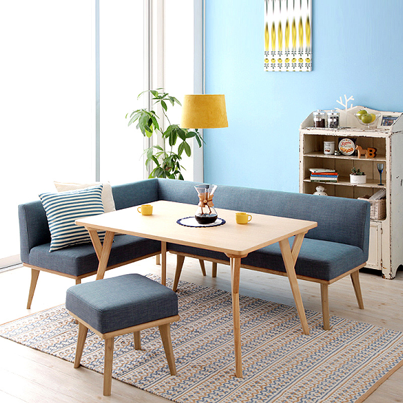 日式布艺沙发客厅组合转角咖啡厅网咖单双三人棉麻小沙发椅凳简约