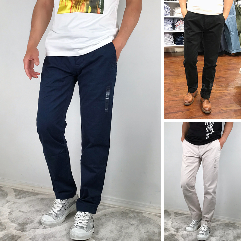 全球购正品Tommy Hilfiger美版新款男装时尚标准版直筒休闲裤子