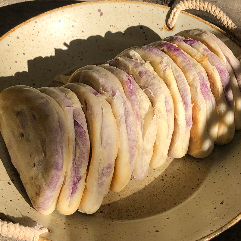 六坊厝紫薯芋泥饼软糯糕点手工香芋紫薯饼的晚上低解饿卡零食小吃