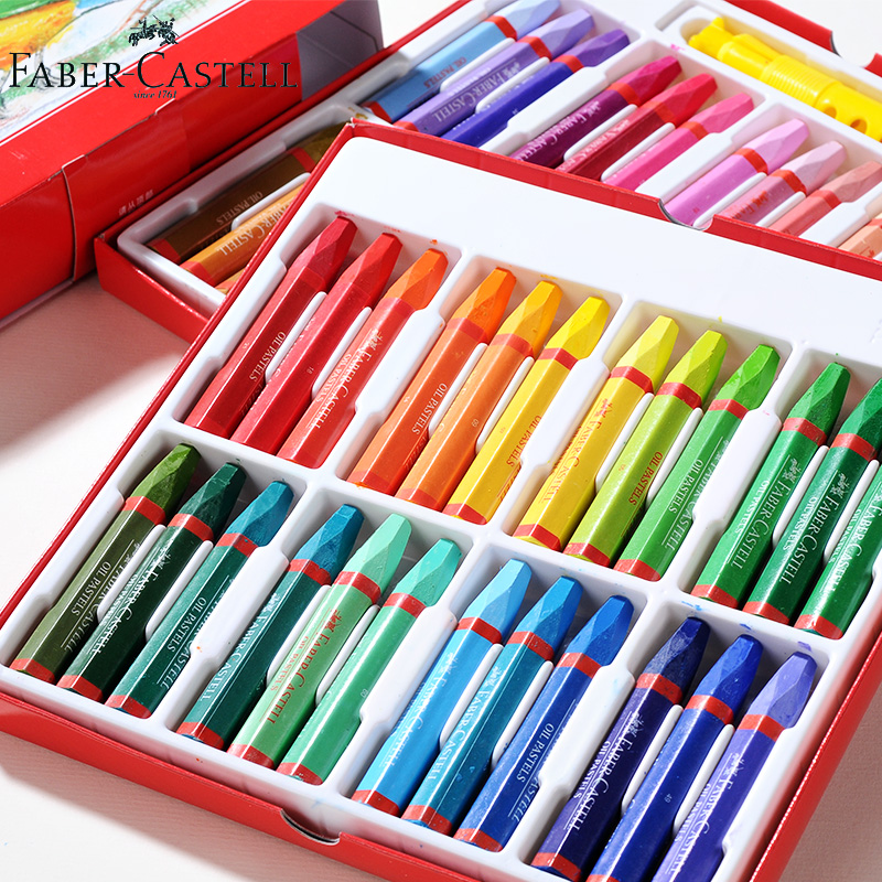 Faber-Castell德国辉柏嘉12 36彩色蜡笔儿童包邮六角形画笔涂色笔彩绘笔套装炫彩棒色粉腊笔