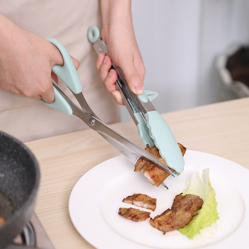 日本FaSoLa 烤肉剪刀 厨房加长烤肉不锈钢剪子鸡排牛排食物夹烧烤