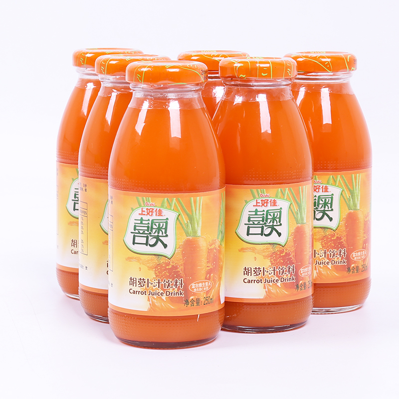 衡水特产上好佳饶阳喜奥胡萝卜汁饮料 250ML*6瓶果蔬汁饮品特产