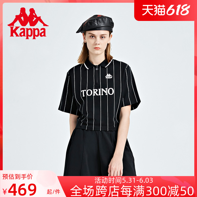 Kappa/背靠背卡帕女装短袖POLO衫2022春夏季新款运动休闲半袖T恤