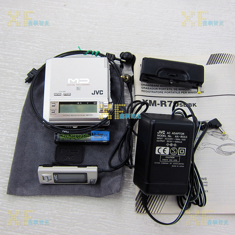 日本JVC XM-R70 MD机(百灵鸟) 线控 电源 电池 布袋 外接电池盒