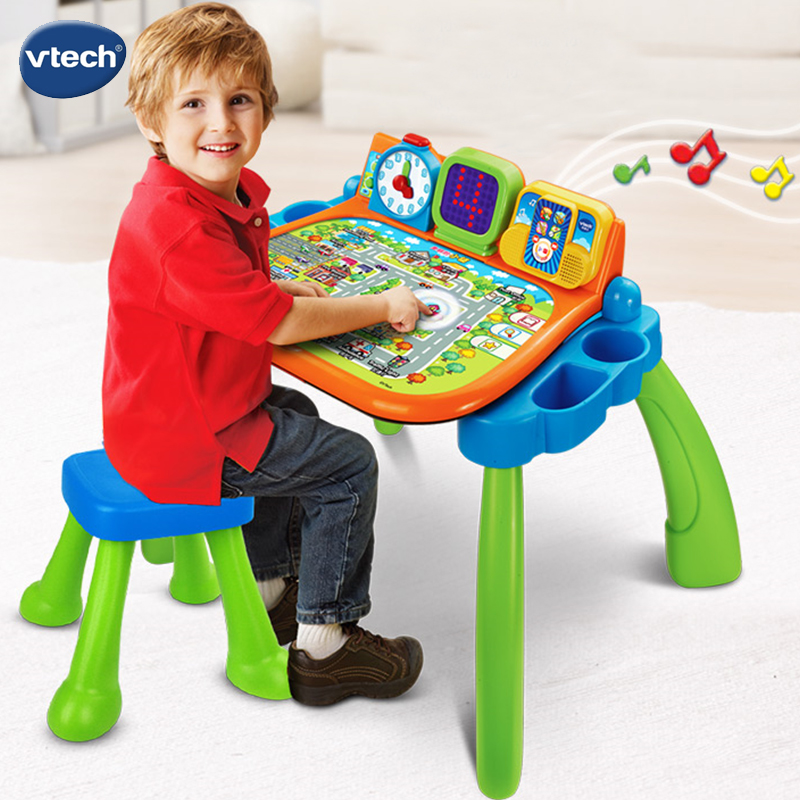 vtech伟易达点触学习桌多功能双语点读书早教儿童游戏桌玩具台