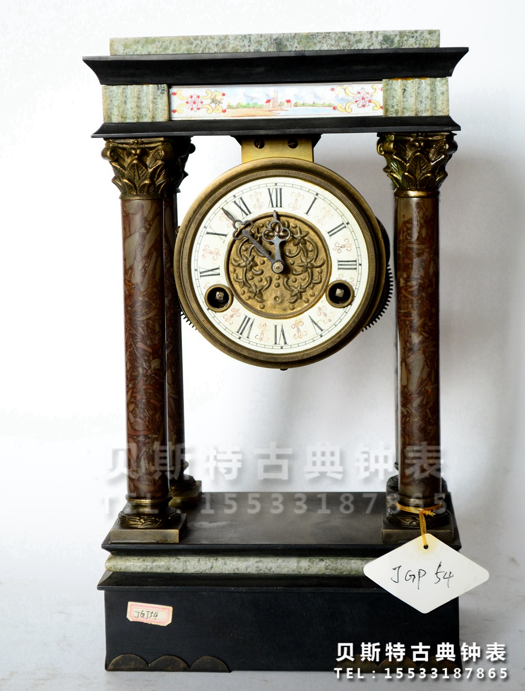 四明报时钟表|理石仿复古机械座钟|老式仿古董钟|上弦台钟|苏钟