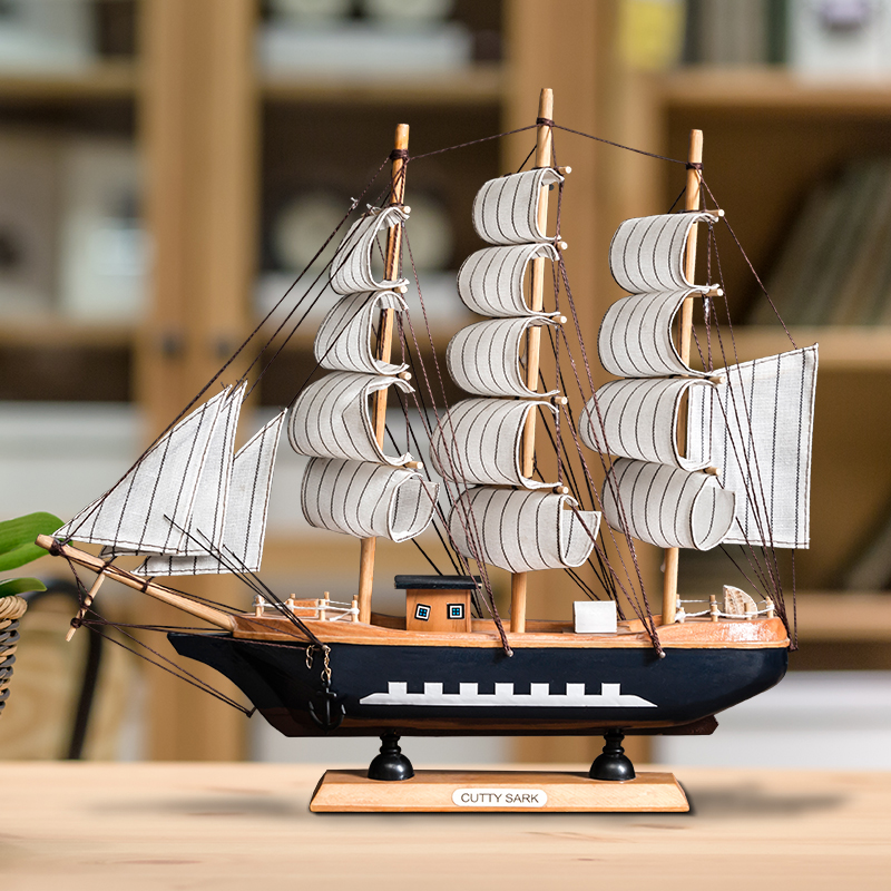 创意帆船模型一帆风顺家居客厅装饰品摆件酒柜玄关书架桌面小摆设