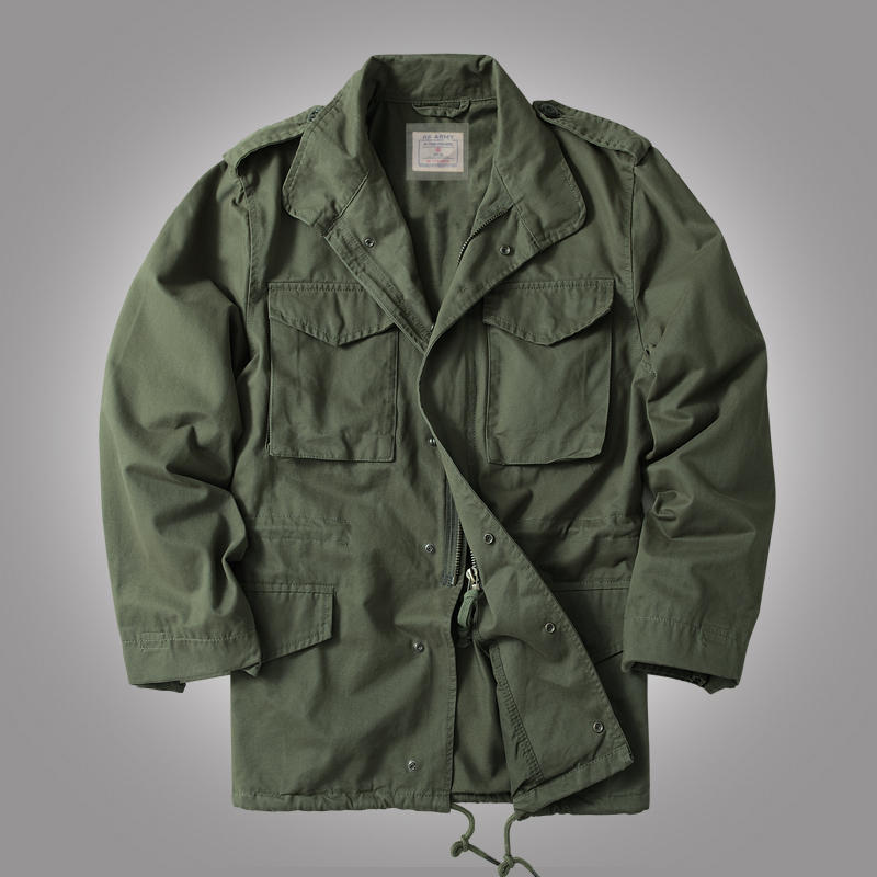 美军版M65风衣美式中长夹克男多口袋工装迷彩野战夹克复古户外套