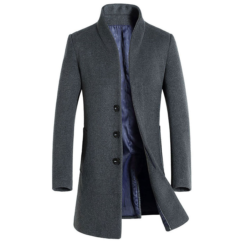 男长款风衣New Style Trench Coat Men Double Breasted Overcoat