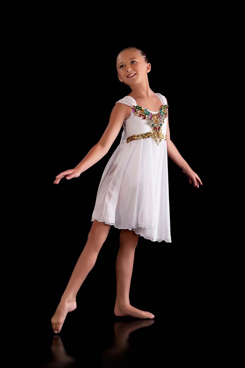 儿童多色現代芭蕾舞蹈服飄逸現代舞裙演出服裝表演服特價可定制