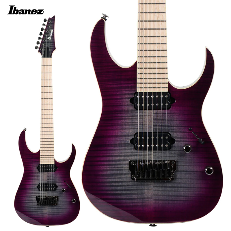 日产IBANEZ电吉他依班娜RG752FMMSF DPB紫色24品固定琴桥金属七弦