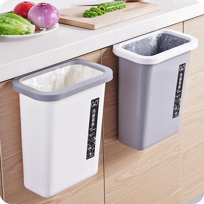 厨房垃圾桶橱柜门悬挂式蔬菜果皮分类垃圾篓家用卫生间壁挂垃圾筒
