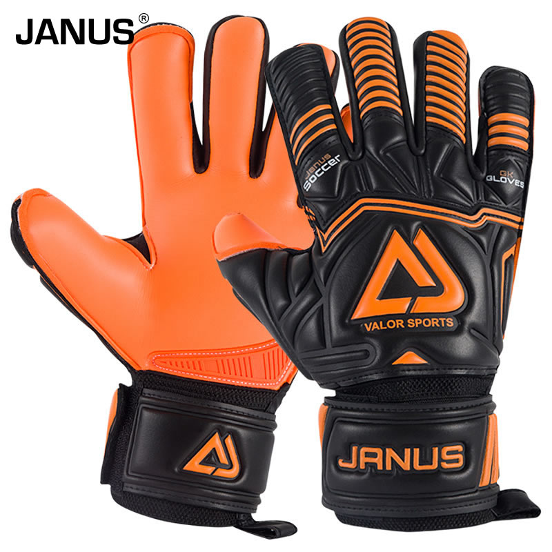 JANUS Contact全乳胶护指拆卸内缝成人比赛级足球守门员手套门将