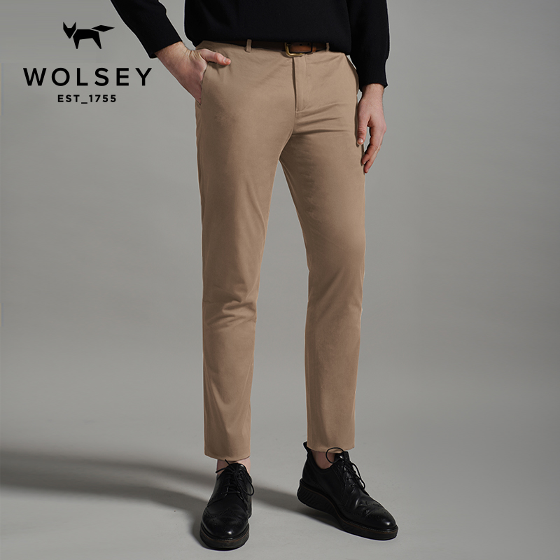 Wolsey男士高尔夫长裤修身直筒商务休闲弹性裤子