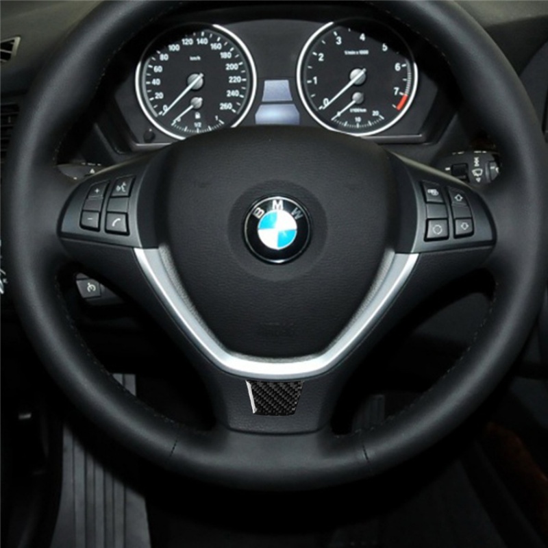 适用BMW宝马E70 E71老X5X6碳纤维方向盘下贴标内饰Y改装贴纸配件