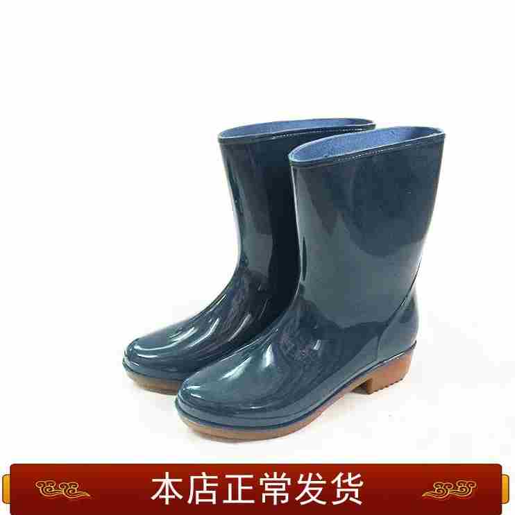 新款高筒雨鞋女中筒水鞋透明时尚款外穿大人长筒牛筋防滑防水雨靴