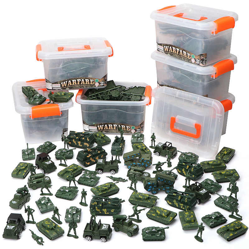 新款现货二战塑料兵人专区男孩军事基地模拟场景模型指挥战争玩具
