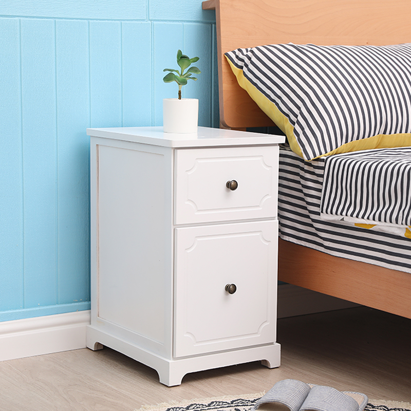 简约小型床头柜卧室木质床边柜20-25-30cm经济型北欧小柜子免安装
