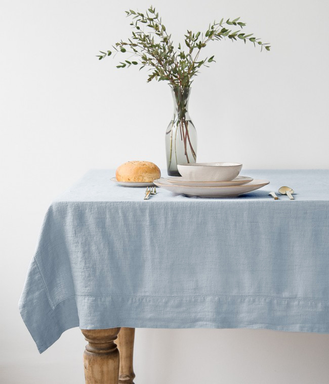 100%法国纯亚麻桌布 水洗纯亚麻自然色布料 做工精致亚麻餐桌布
