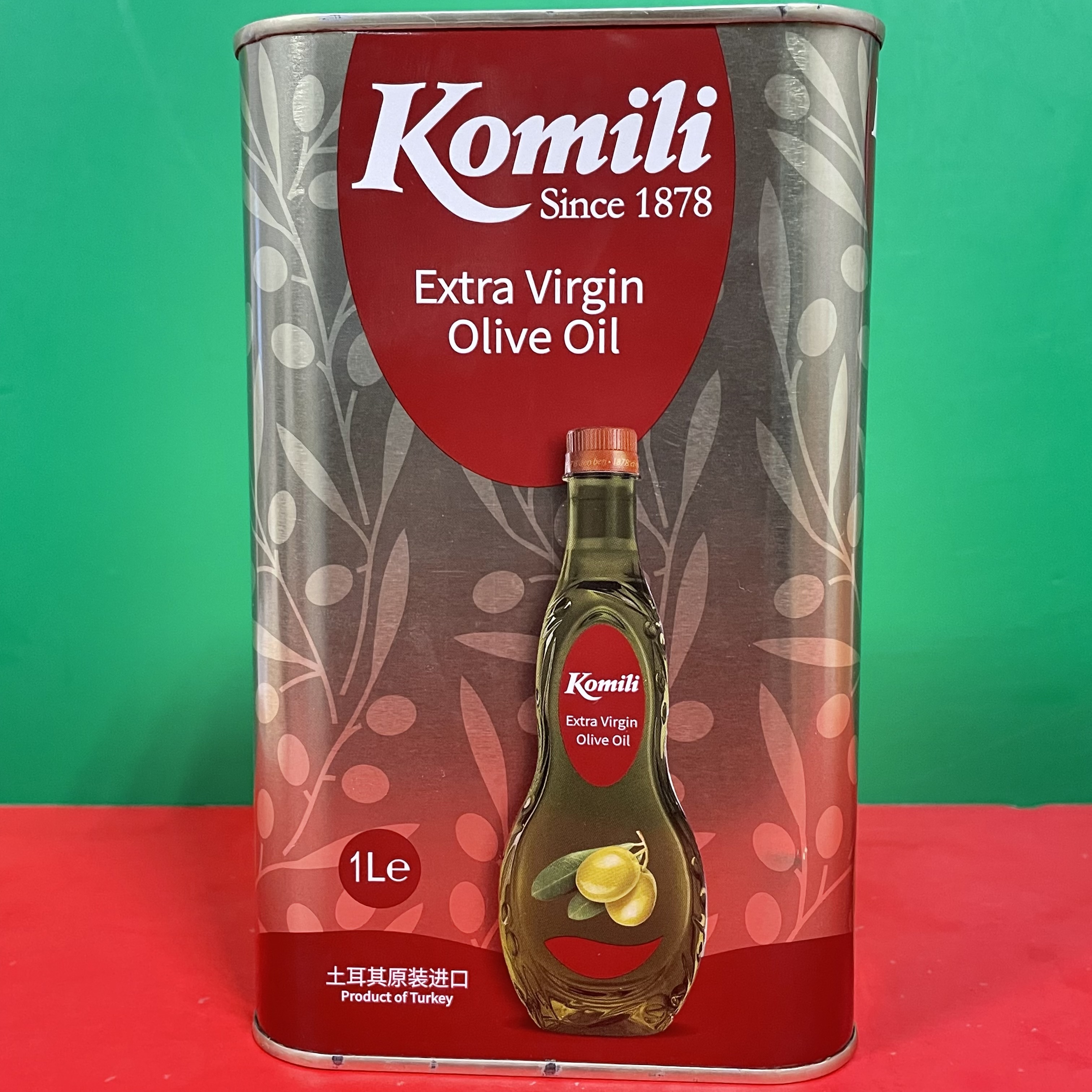 临期特价 土耳其进口领质特级初榨橄榄油1L铁罐装 厨房烹饪食用油