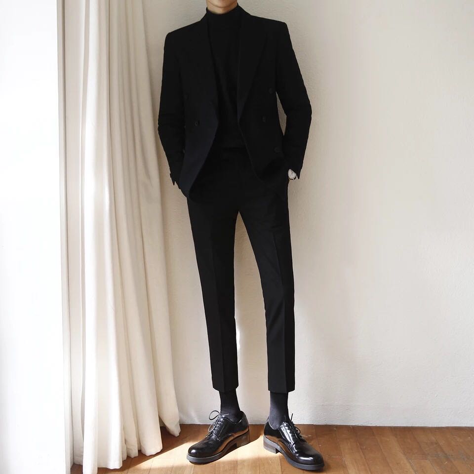 潮男时尚男士商务休闲西服单件上衣青年韩版男修身便西装外套装