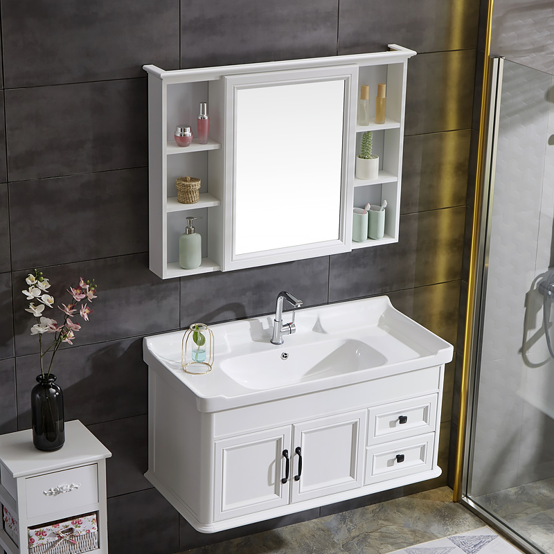 现代简约碳纤维浴室柜组合美式卫生间洗脸盆洗漱台池洗手盆柜面盆