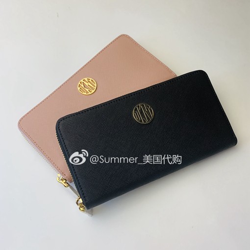 【SummerXu】美国代购 DKNY 十字纹长款拉链钱包钱夹