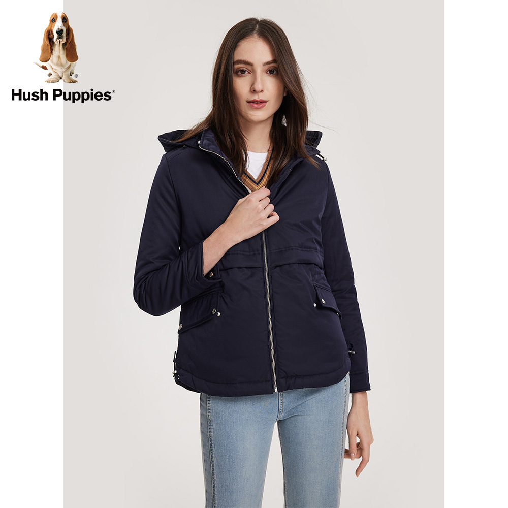 Hush Puppies暇步士女装2021新款冬季保暖短款棉服外套|HM-21527D
