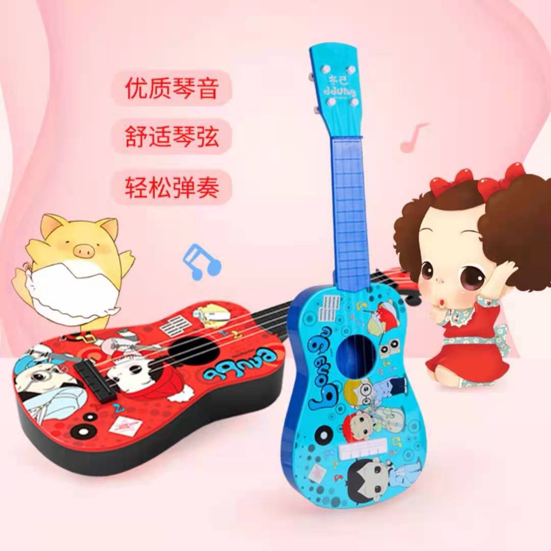 ddung/冬己男女孩儿童玩具可弹奏仿真乐器小吉他早教乐器尤克里里