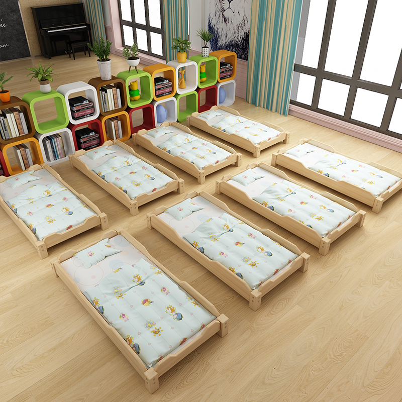 幼儿园午睡床托管实木小床儿童专用叠叠床宝宝专用床实木单人床