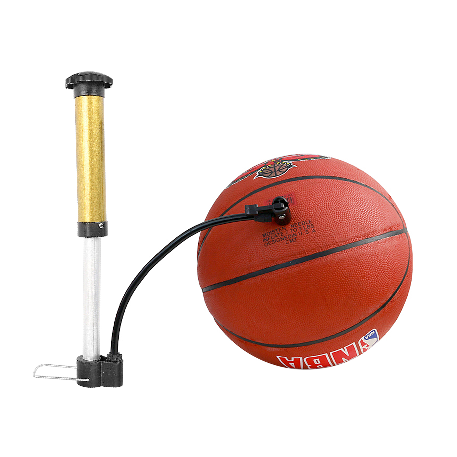 方便实惠充气打气设备金属篮球排球足球迷你便携式手动钢管打气筒