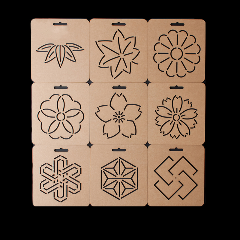 刺子绣模板 日本樱花手工工具 拼布绗缝描图绘图透明模板 sashiko