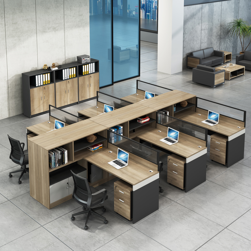 财务桌子办公桌椅组合简约现代职员屏风卡座电脑员工位办公室家具
