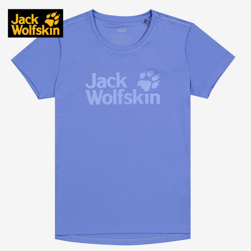 Jack wolfskin/狼爪2021夏新款户外运动休闲女子短袖T恤 1805541