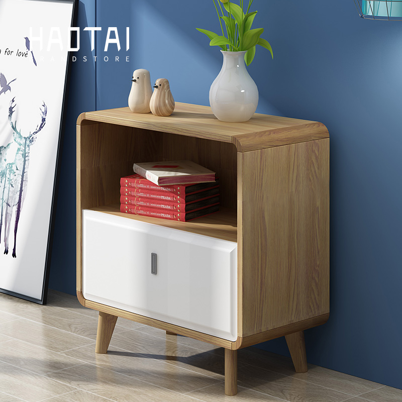 北欧实木电视柜茶几套装组合现代简约简易客厅地柜烤漆家具经济型
