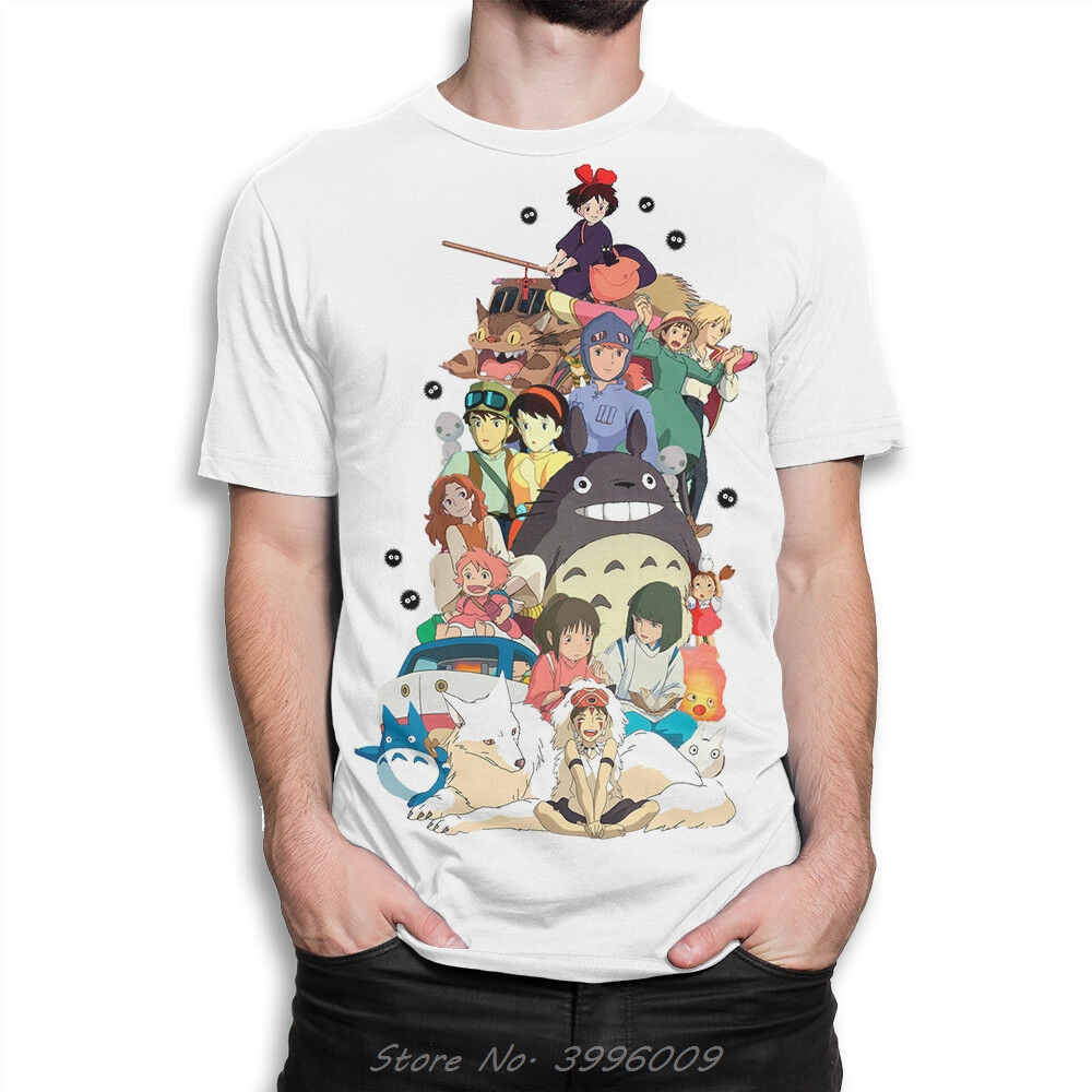 Studio Ghibli Combo T-shirt, Hayao Miyazaki Anime Tshirt Men